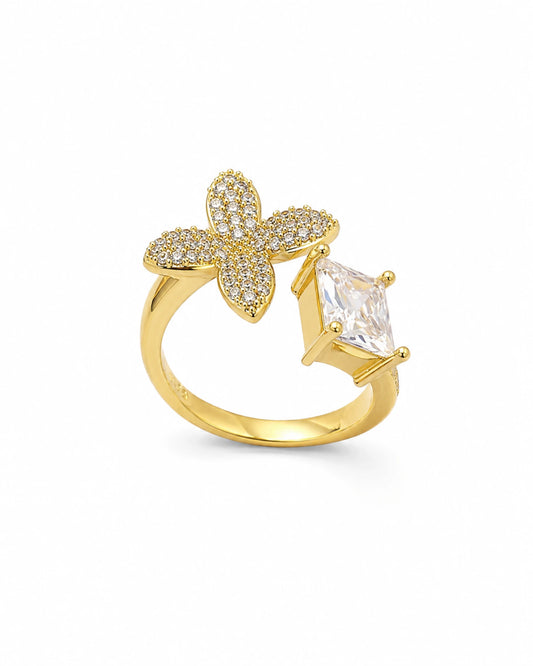 Anillo Flor Circón