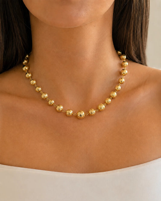 Collar Esferas Doradas