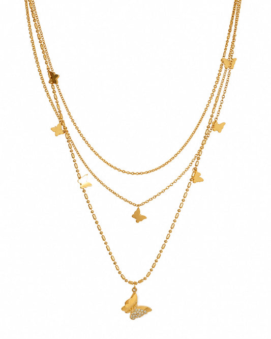Collar Triple Mariposas